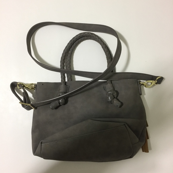 Bags Fringe Grey Suede Handbag Poshmark